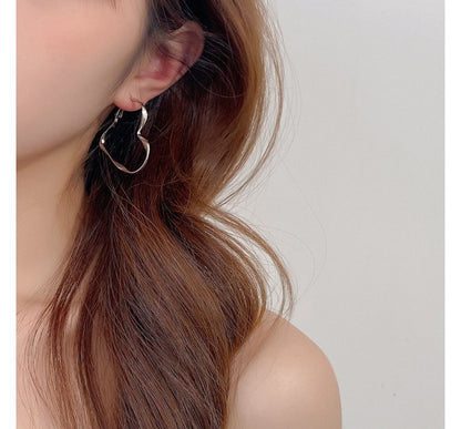 Heart Hoop Earring / Clip-On Earring