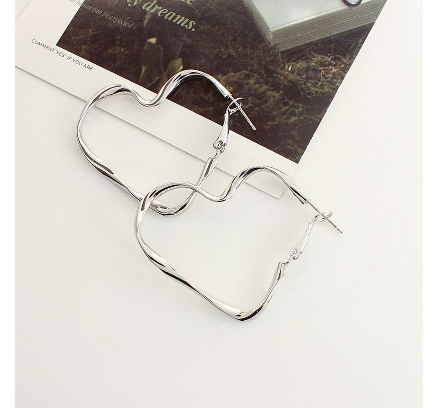 Heart Hoop Earring / Clip-On Earring