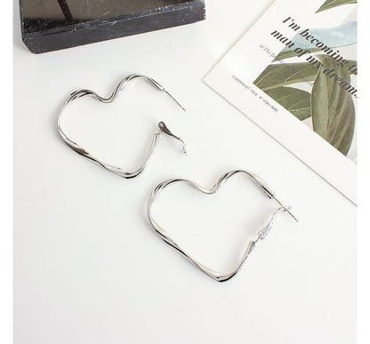 Heart Hoop Earring / Clip-On Earring