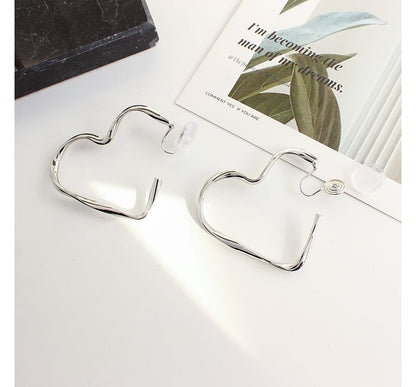 Heart Hoop Earring / Clip-On Earring