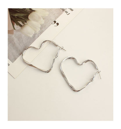 Heart Hoop Earring / Clip-On Earring