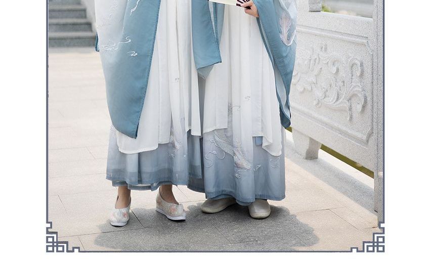 Couple Matching Dragon Embroidered Hanfu Costume / Set