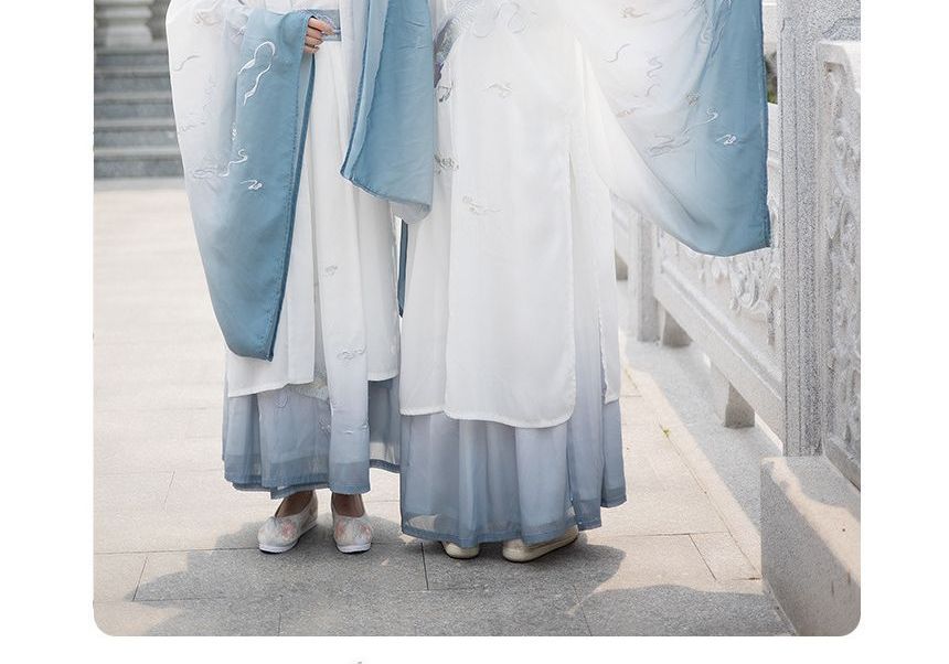 Couple Matching Dragon Embroidered Hanfu Costume / Set