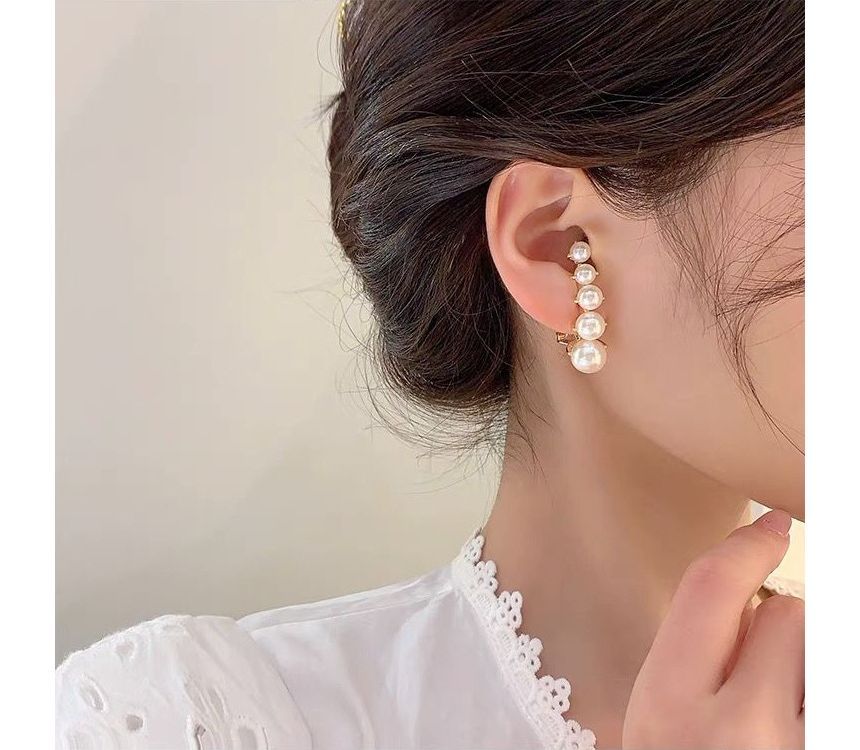 Earring Pearl Alloy Faux