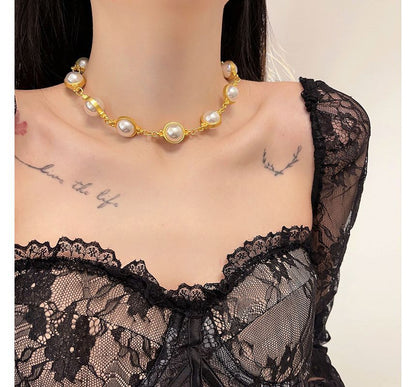 Faux Pearl Alloy Bracelet / Dangle Earring / Necklace