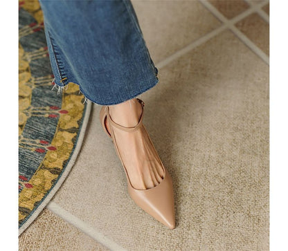 Ankle Strap Plain Stiletto Heel Sandals