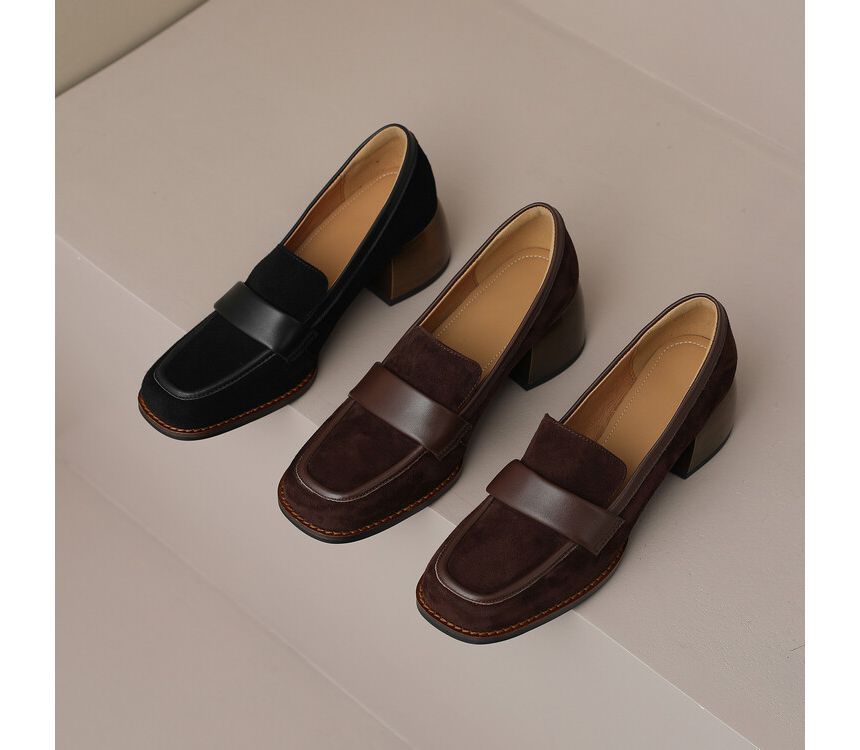 Chunky Heel Loafers