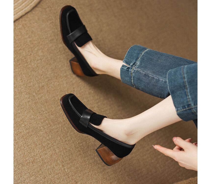 Chunky Heel Loafers