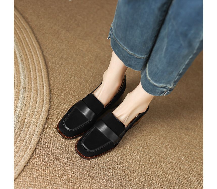Chunky Heel Loafers