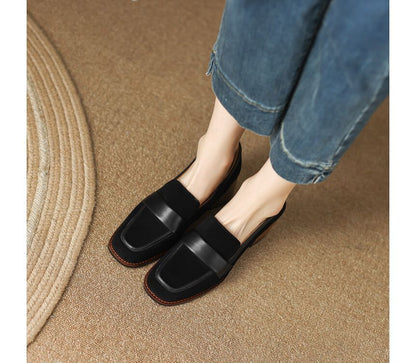 Chunky Heel Loafers