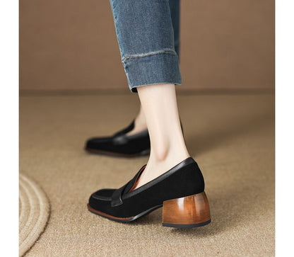 Chunky Heel Loafers