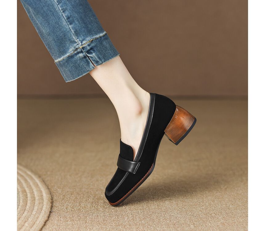 Chunky Heel Loafers