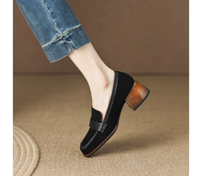 Chunky Heel Loafers