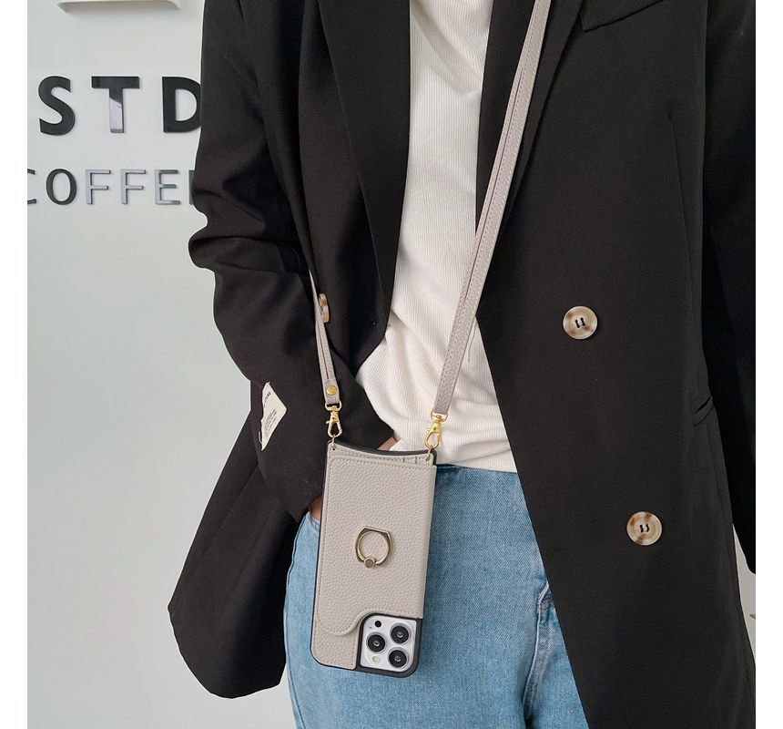 Faux Leather Card Holder Phone Case