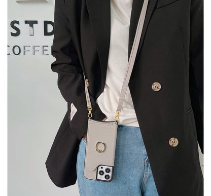 Faux Leather Card Holder Phone Case