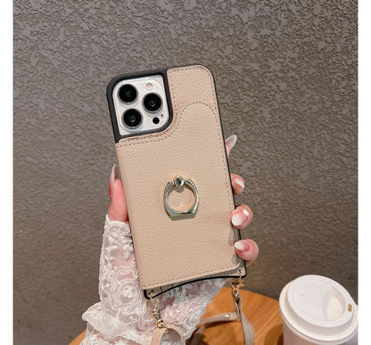 Faux Leather Card Holder Phone Case