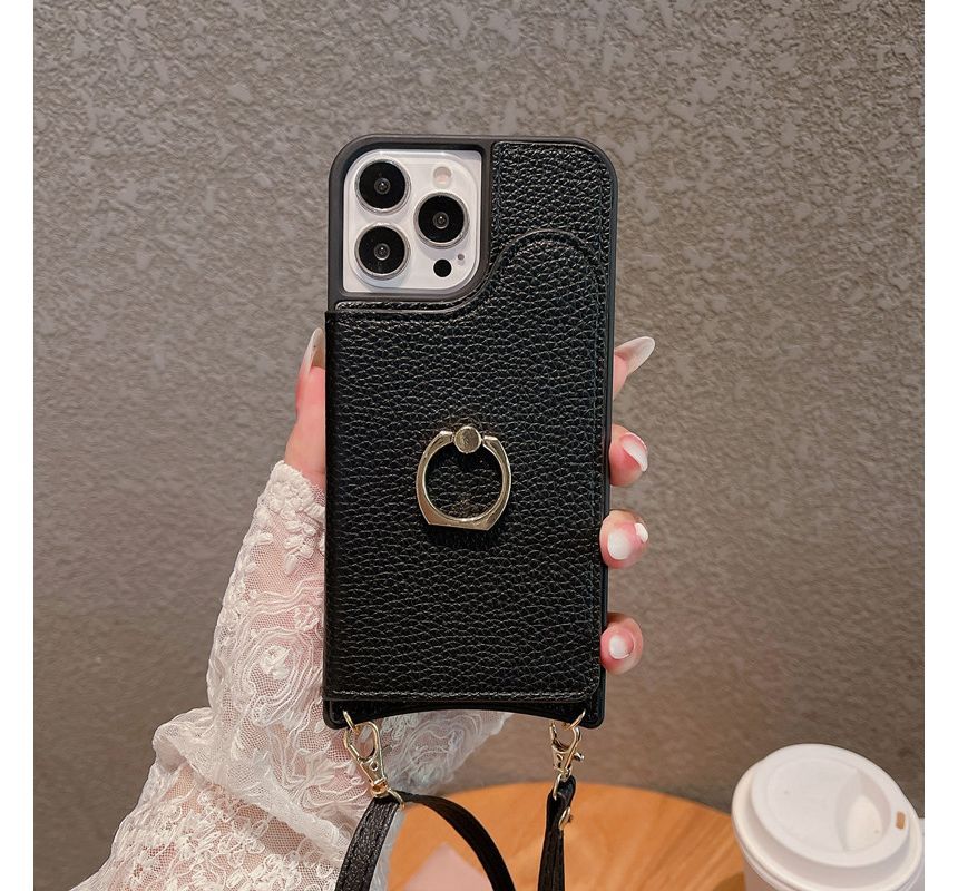 Faux Leather Card Holder Phone Case