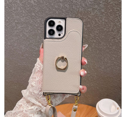 Faux Leather Card Holder Phone Case