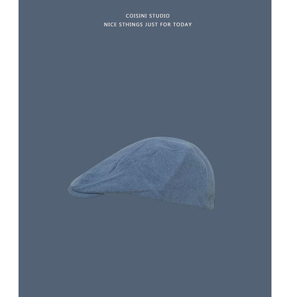 Plain Corduroy Flat Cap