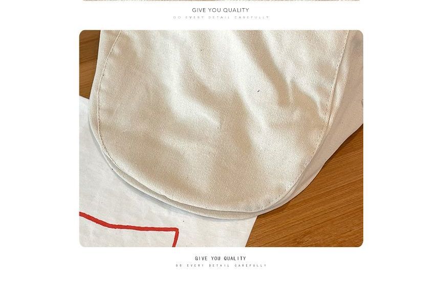 Lettering Embroidered Flat Cap