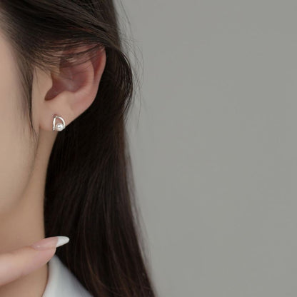 Faux Pearl Sterling Silver Earring