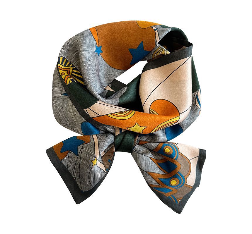 Print Silk Scarf