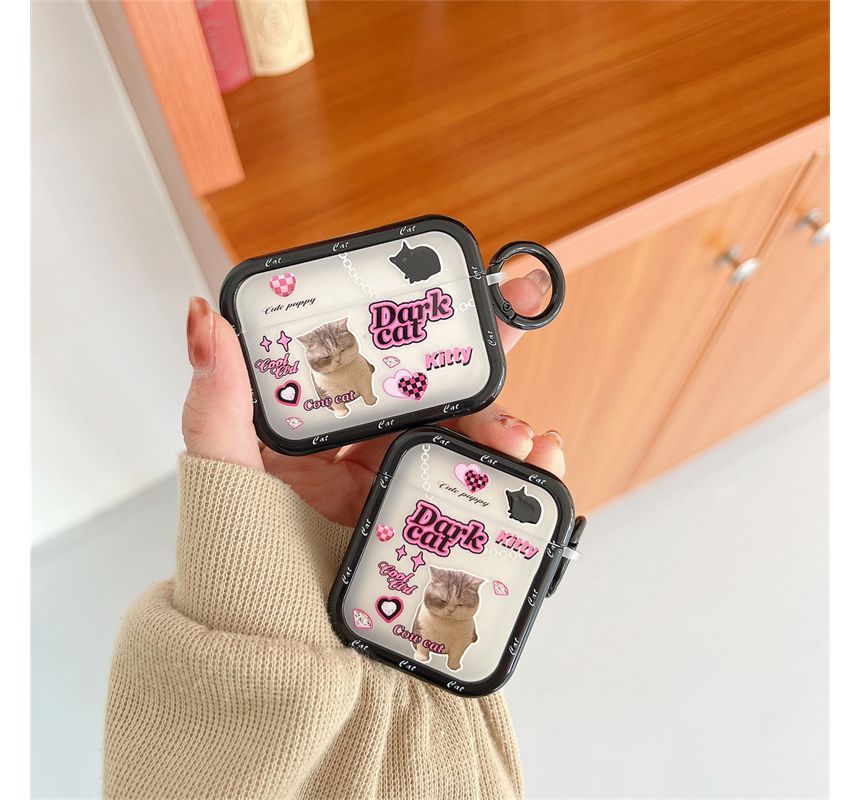 Cat Lettering AirPods / Pro Earphone Case Skin