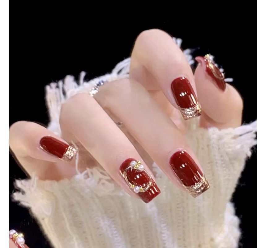 Rhinestone Faux Nail Tips