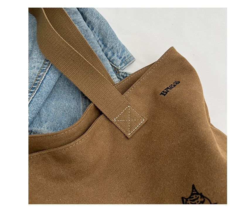 Cat Print Canvas Tote Bag