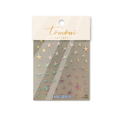 Star Metallic Nail Art Stickers