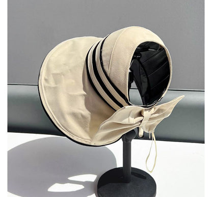 Bow Striped Visor Hat