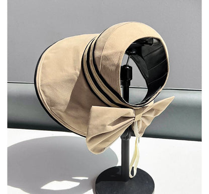 Bow Striped Visor Hat