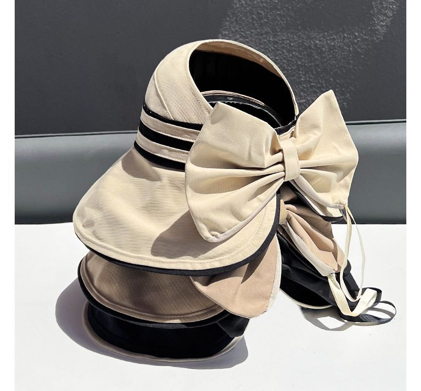 Bow Striped Visor Hat