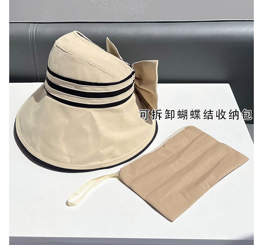 Bow Striped Visor Hat