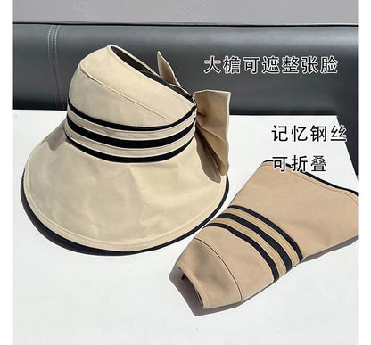 Bow Striped Visor Hat