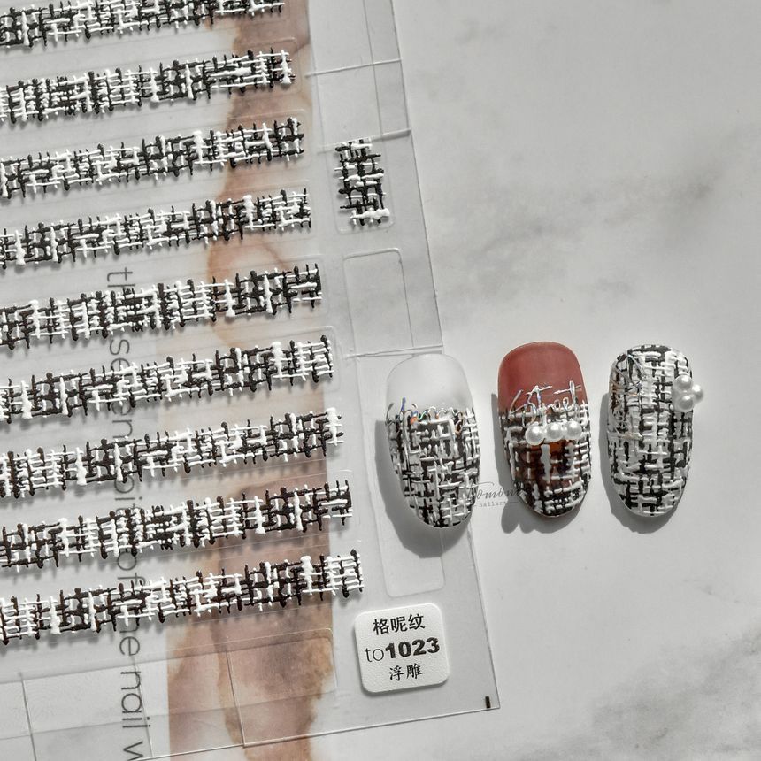 Plaid Nail Art Stickers