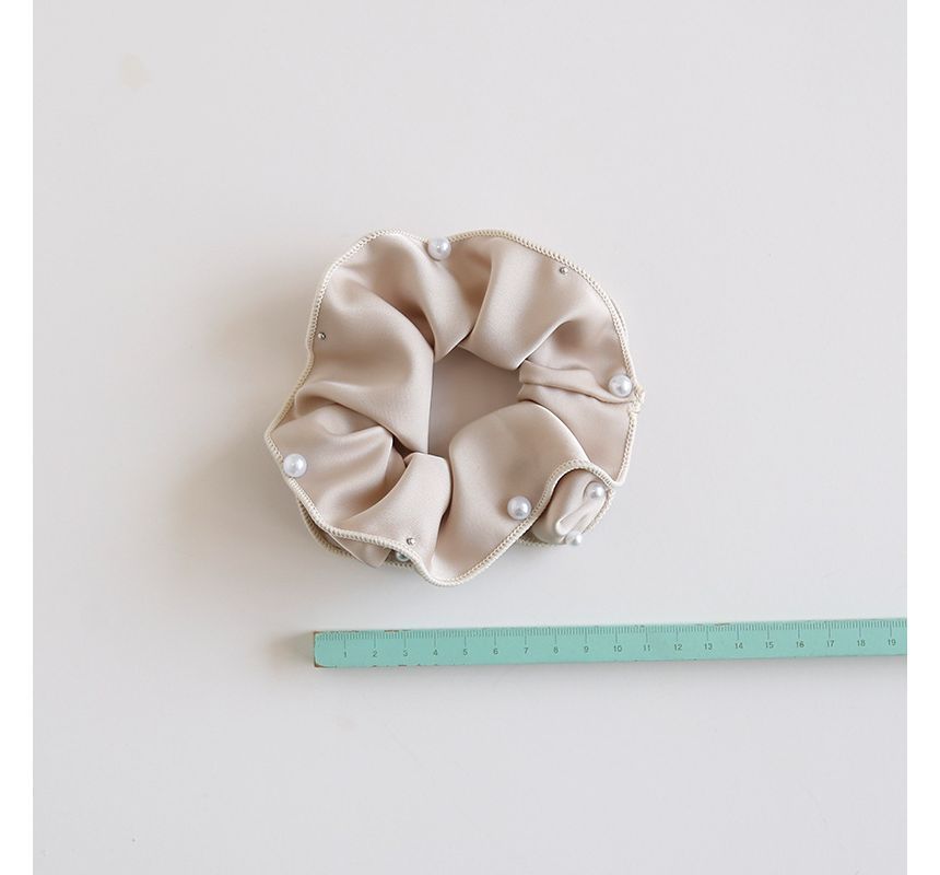 Faux Pearl Scrunchie