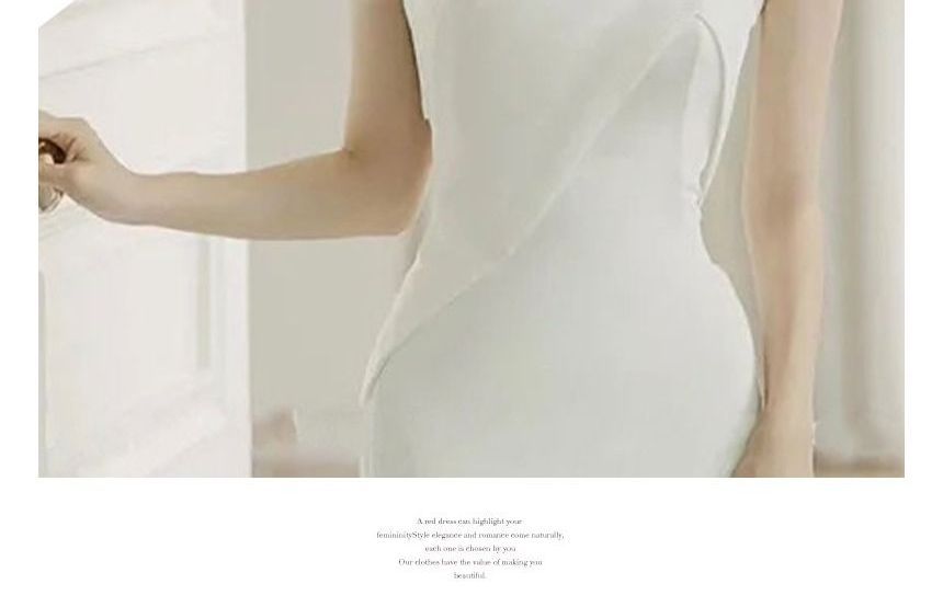 Wedding Gown Mermaid Satin Tube Plain