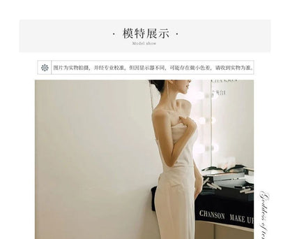 Wedding Gown Mermaid Satin Tube Plain