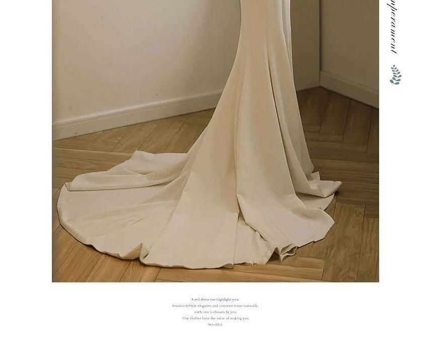 Wedding Gown Mermaid Satin Tube Plain