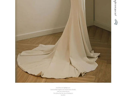 Wedding Gown Mermaid Satin Tube Plain