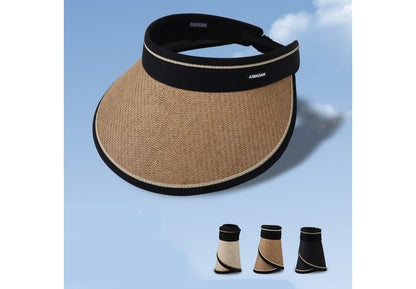 Piped Straw Sun Hat