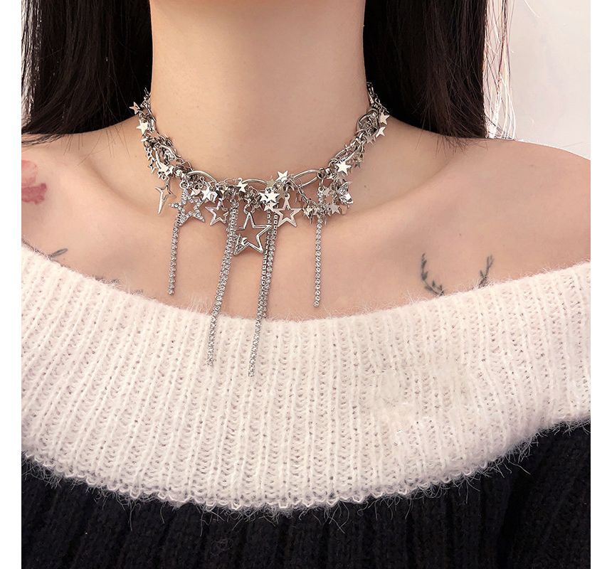 Fringed Alloy Choker Star