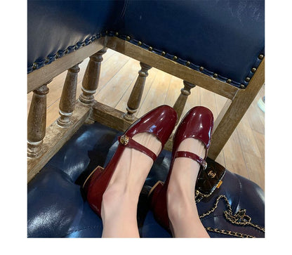 Plain Block Heel Mary Jane Pumps (Various Designs)