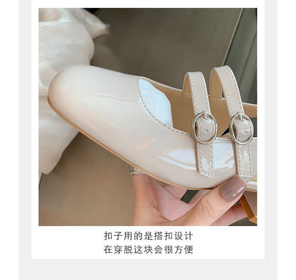 Plain Chunky Heel Slingback Sandals