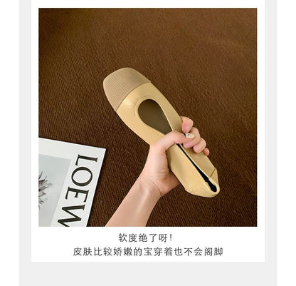 Square-Toe Two-Tone Flats