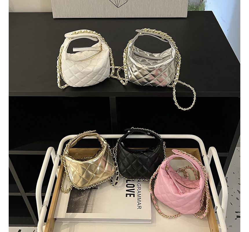 Chain Strap Quilted Crossbody Bag