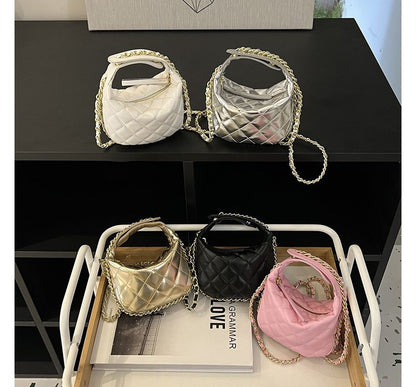 Chain Strap Quilted Crossbody Bag