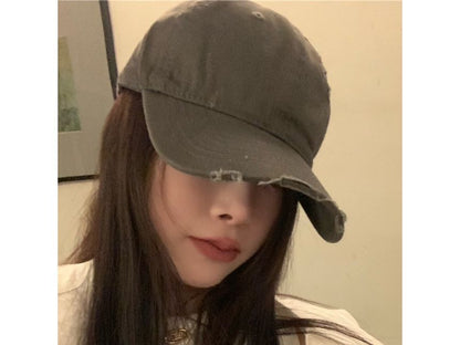 Distressed Plain Baseball Cap