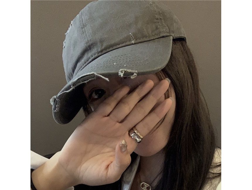 Distressed Plain Baseball Cap